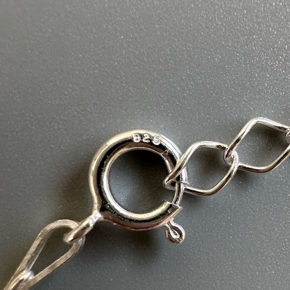 Sterling Silver Flat Chain Anklet - Picture 6 of 9